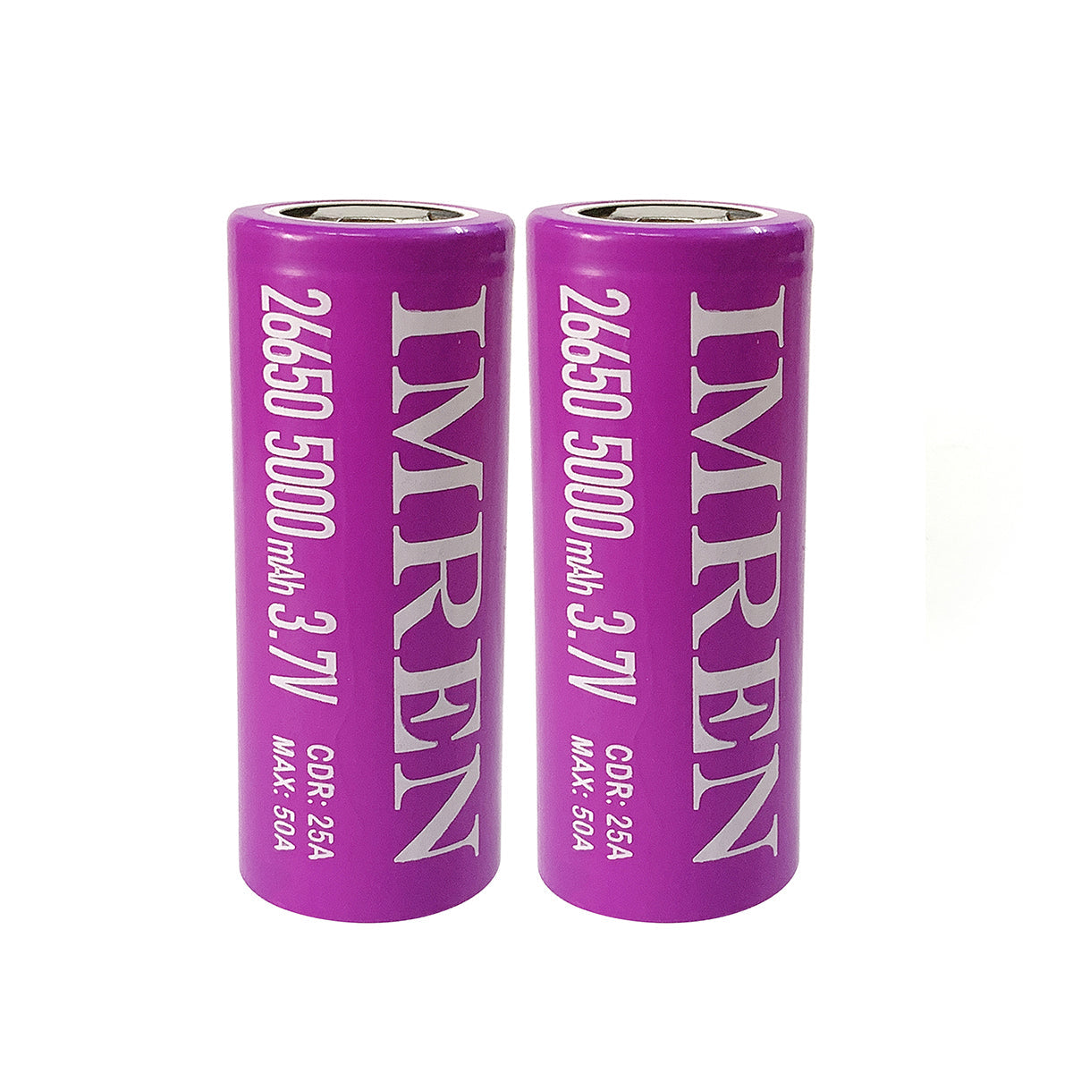 Imren 26650 5000 mAh Purple 2 Pack