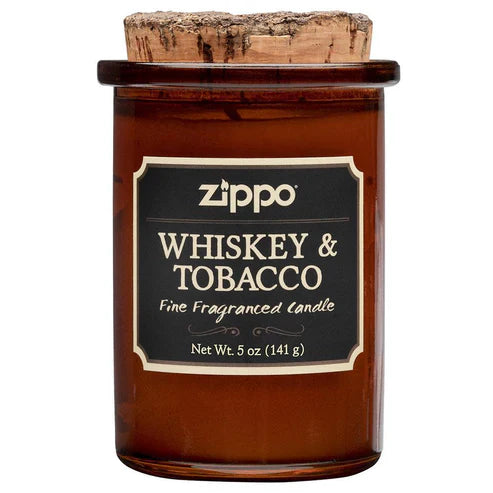 Zippo Spirit Candle Whiskey and Tobacco with glass bottle