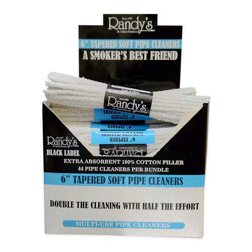Randy's Black Label Tapered Pipe Cleaners 6 48 Count (Soft) with Packaging