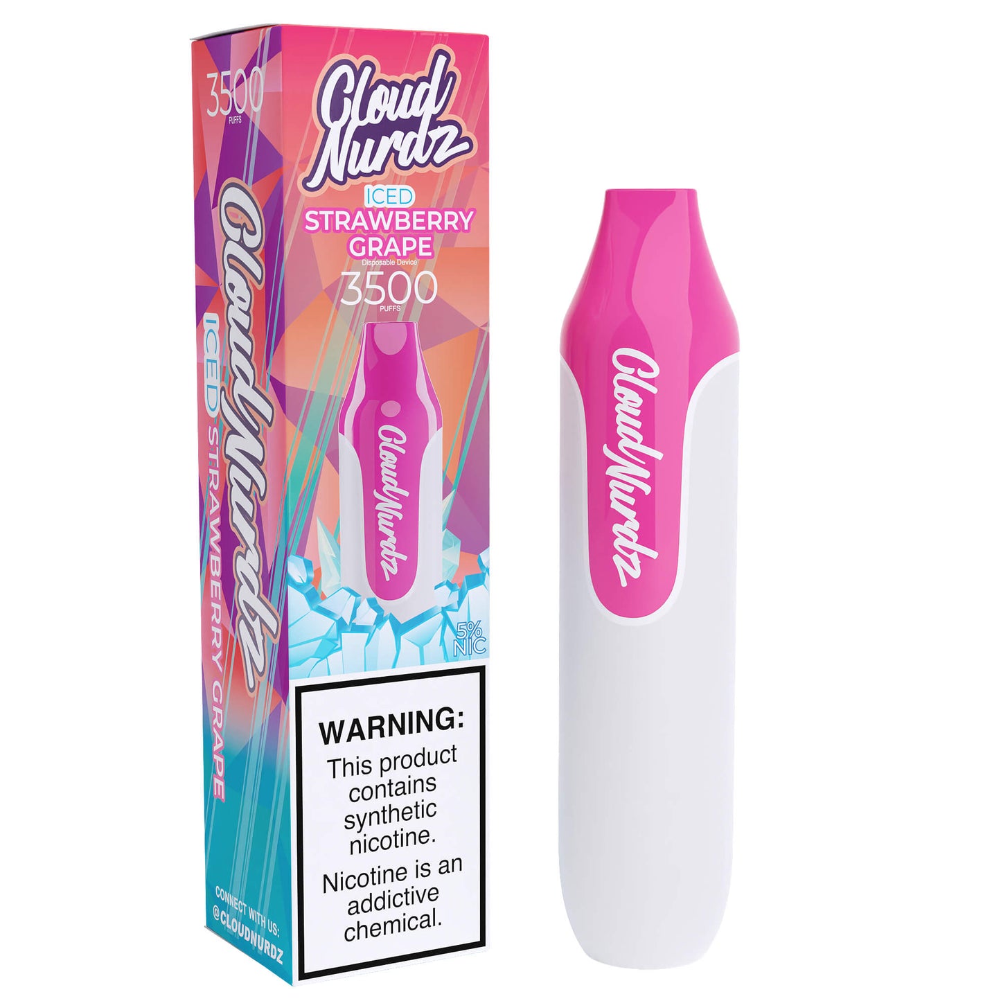 Cloud Nurdz Disposable Series | 3500 Puffs | 10mL | 25mg