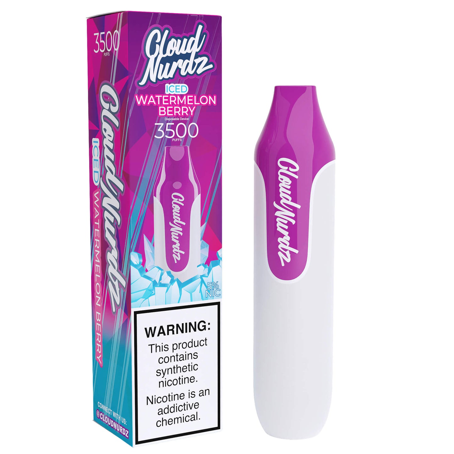 Cloud Nurdz Disposable Series | 3500 Puffs | 10mL | 25mg