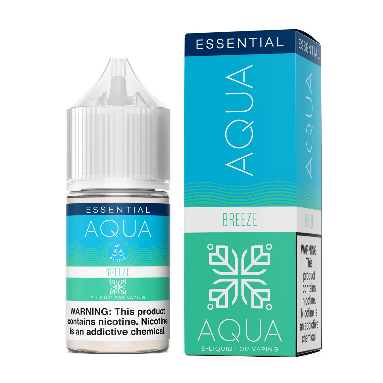 Aqua Salt Series E-Liquid 30mL (Salt Nic) | Breeze with packaging