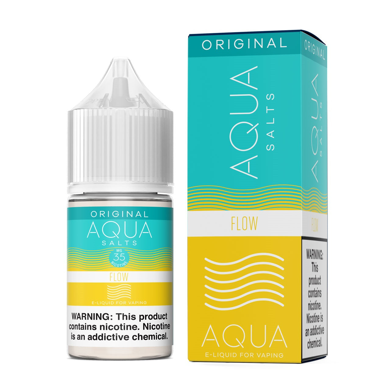 Aqua Salt Series E-Liquid 30mL (Salt Nic) | Flow with packaging