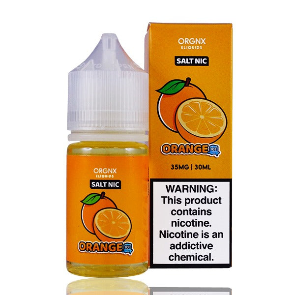 ORGNX Salt Series E-Liquid 50mg | 30mL (Salt Nic) Orange Ice With Packaging