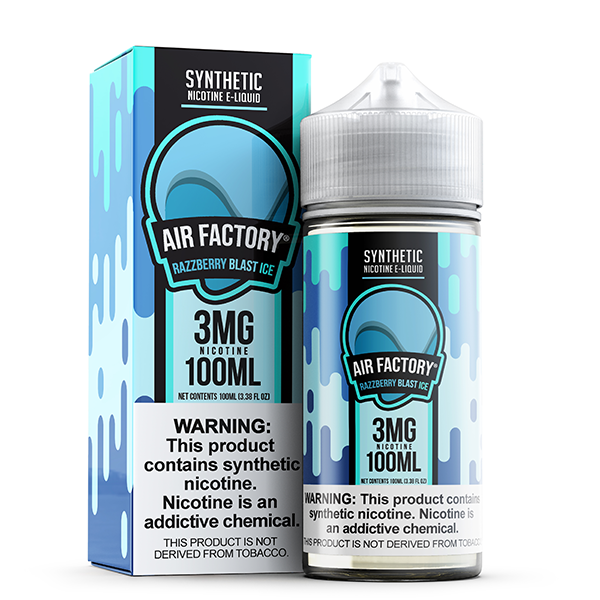 Air Factory TFN Series E-Liquid 100mL (Freebase) | Razzberry Blast Ice with packaging