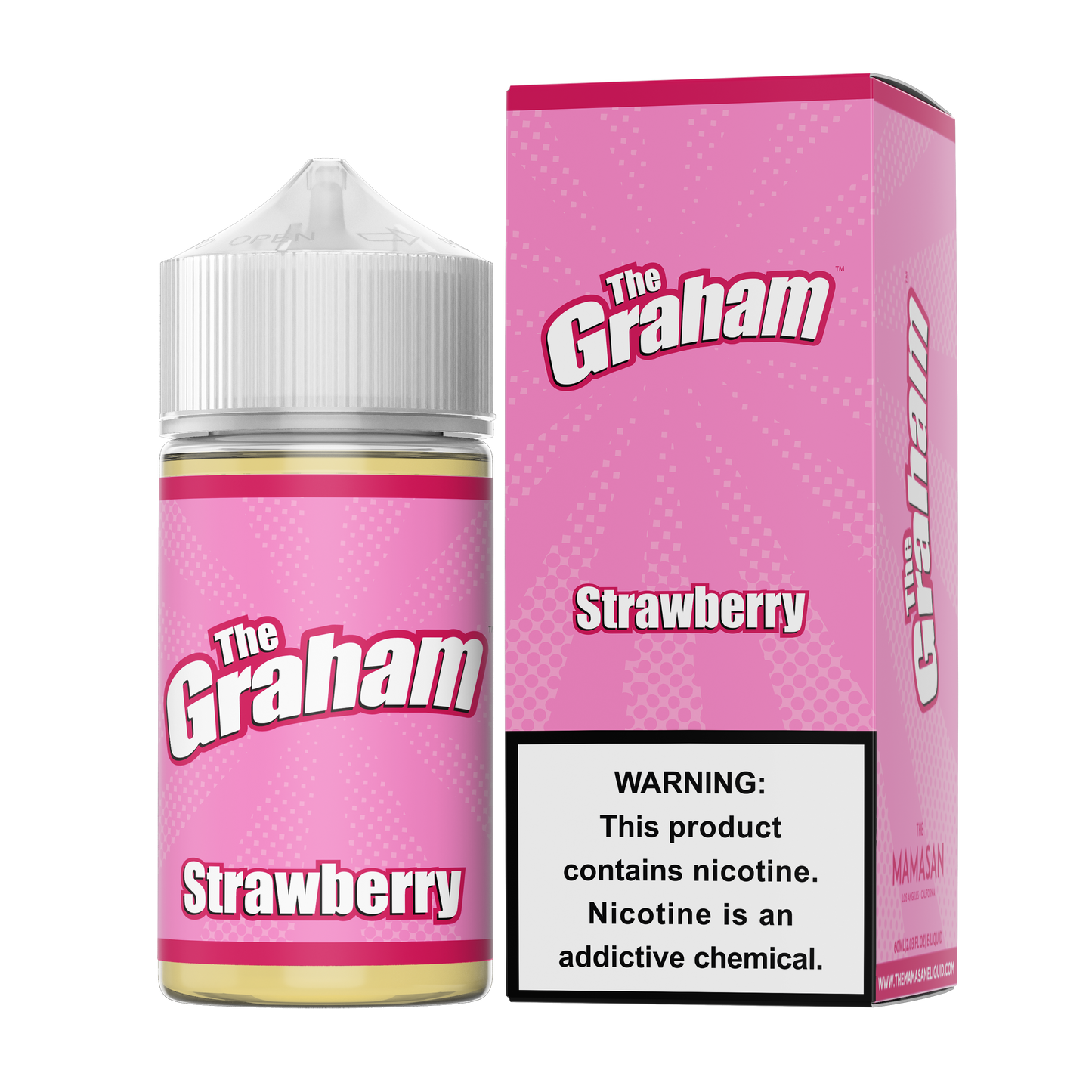 The Graham Series E-Liquid 60mL Original Golden Slam Bottle Strawberry with packaging