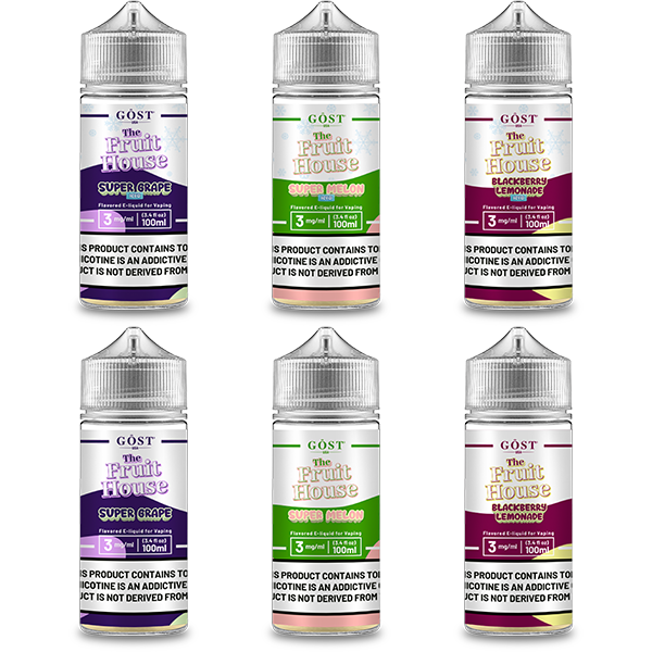 The Fruit House TFN E-Liquid 100mL (Freebase) Group Photo