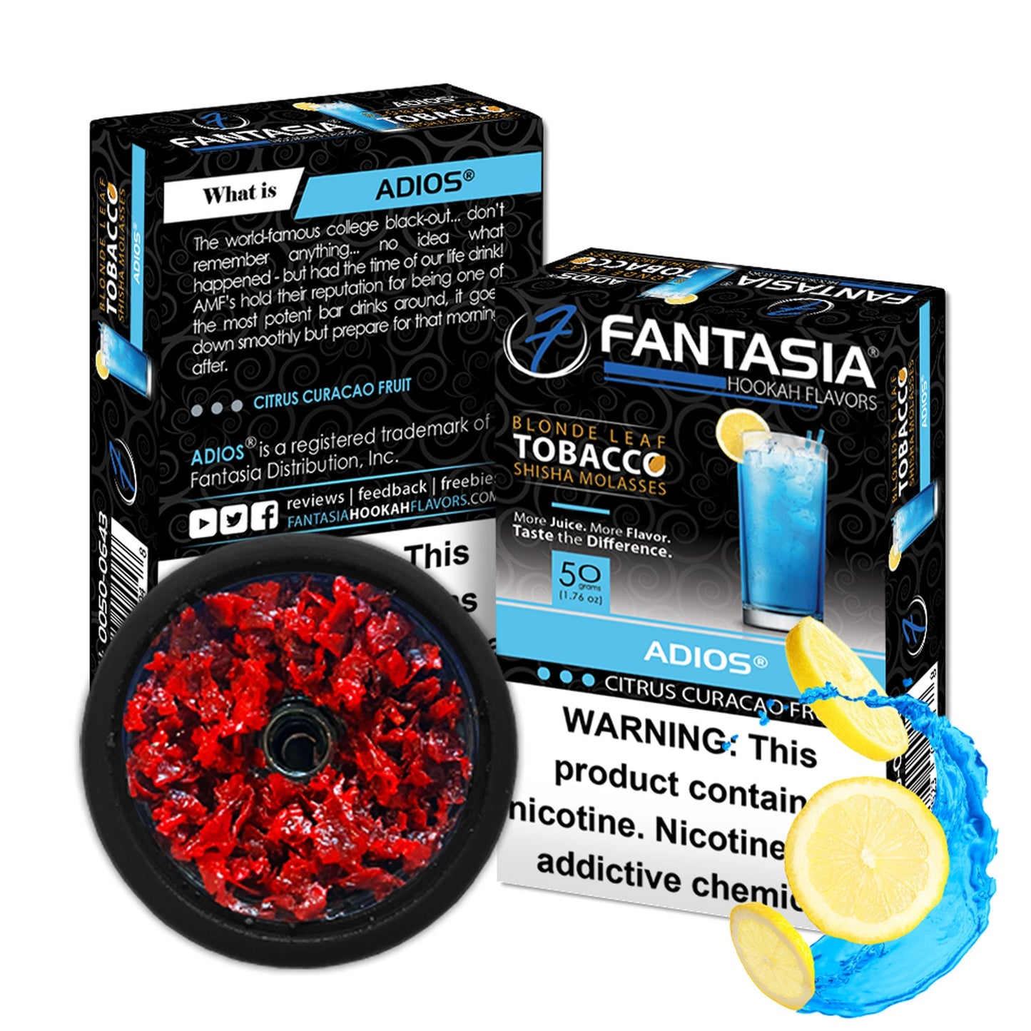 Fantasia Tobacco 50G Carton Adios with Packaging
