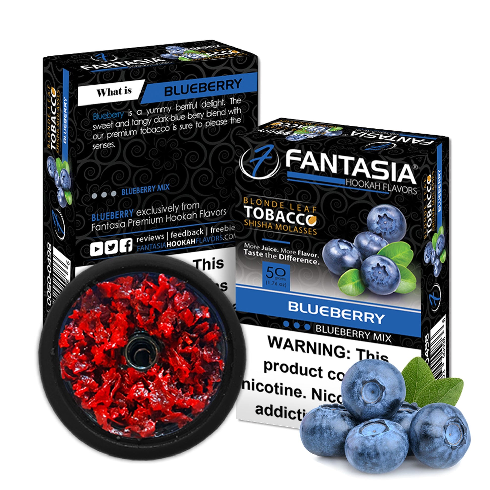 Fantasia Tobacco 50G Carton Blueberry with Packaging
