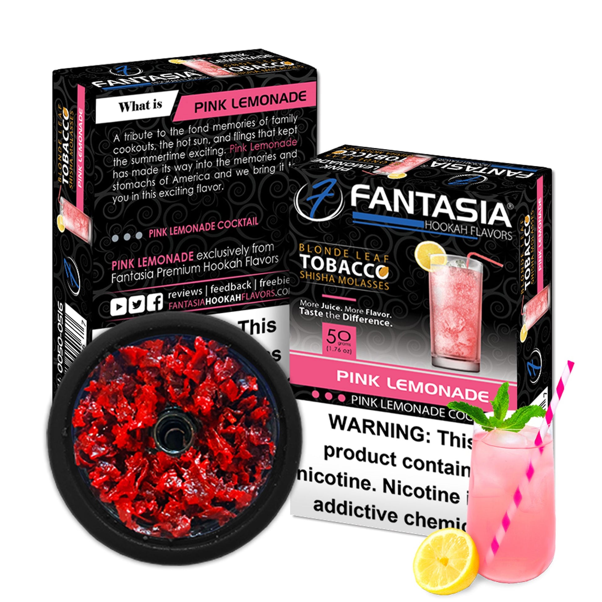 Fantasia Tobacco 50G Carton Pink Lemonade with Packaging