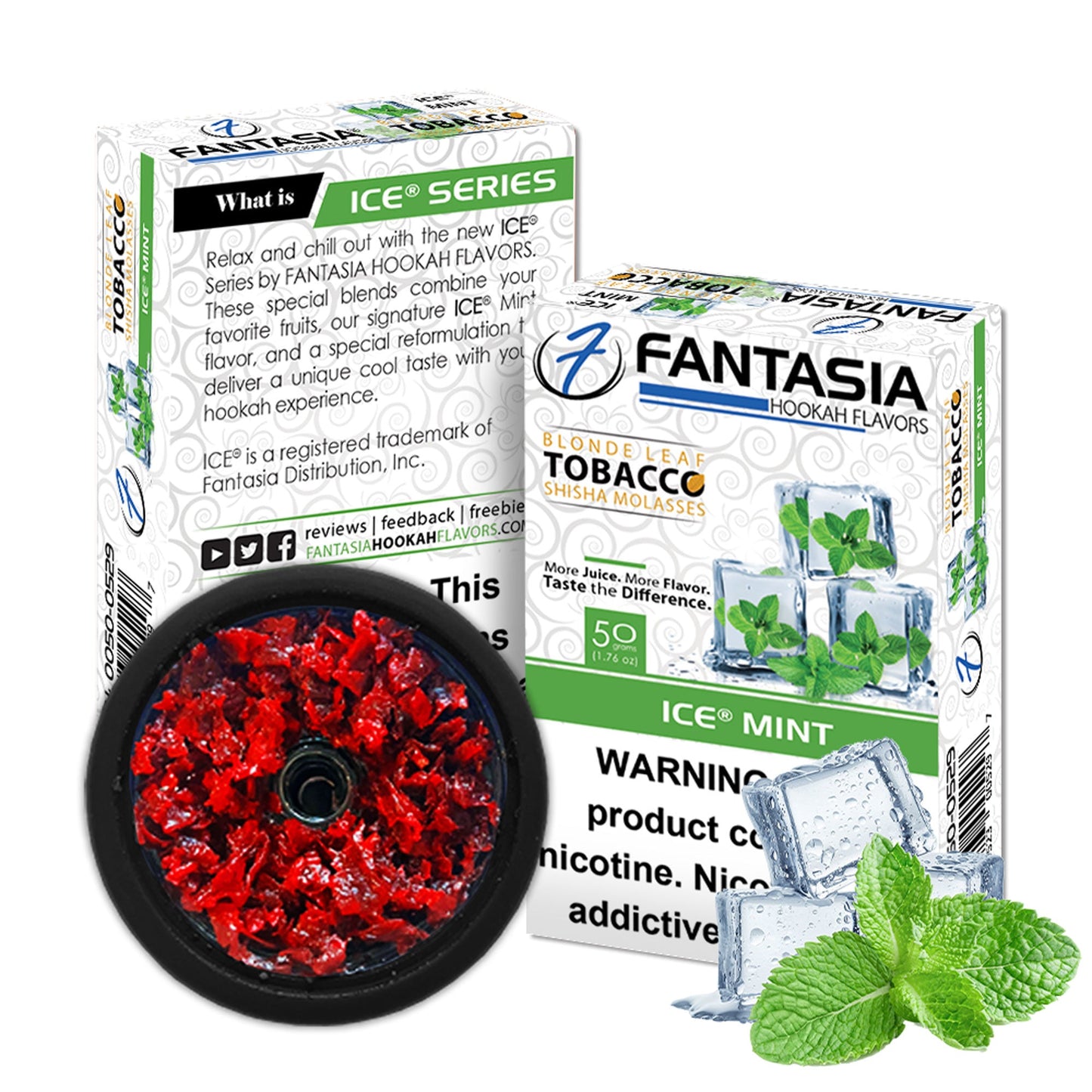 Fantasia Tobacco 50G Carton Ice Mint with Packaging