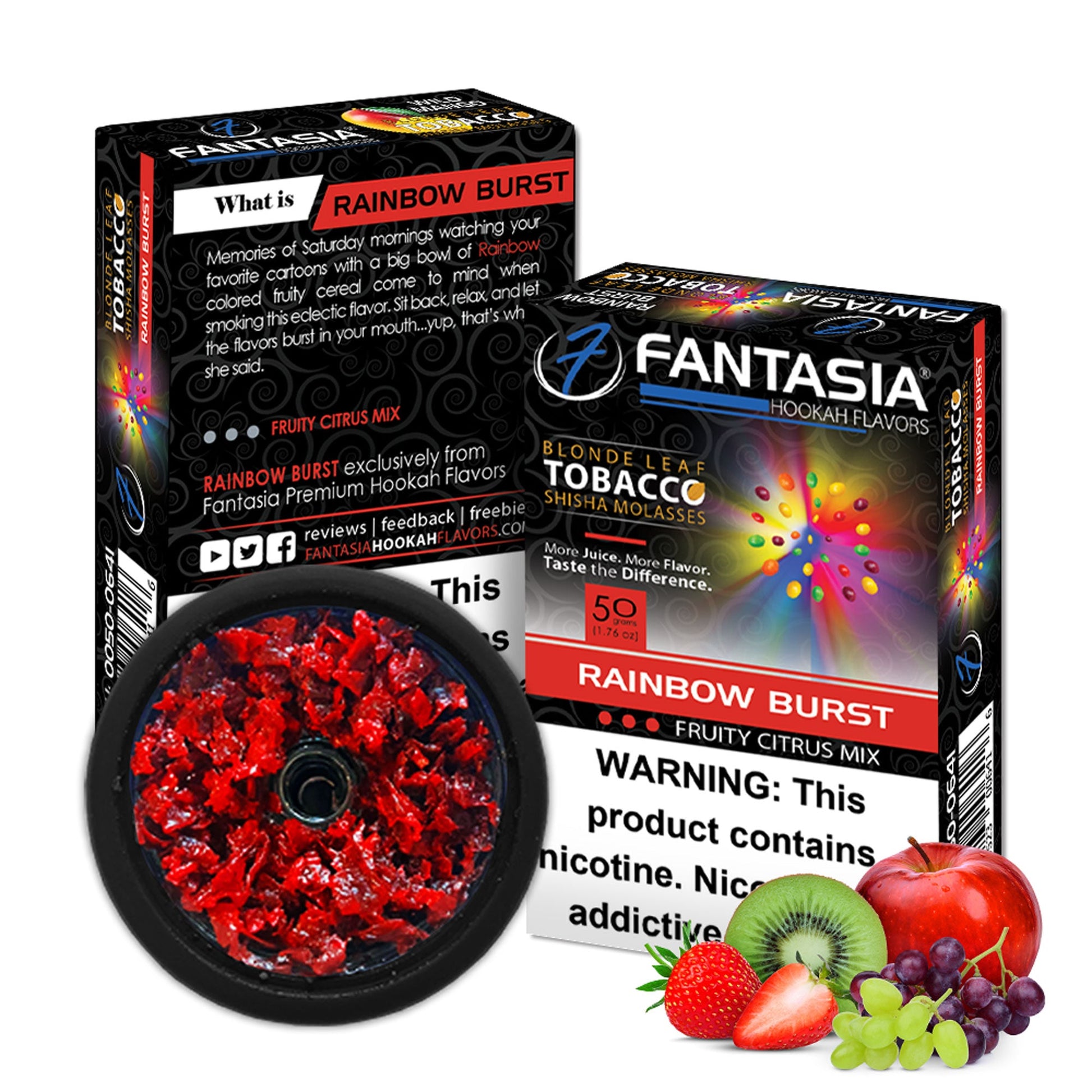 Fantasia Tobacco 50G Carton Rainbow Burst with Packaging