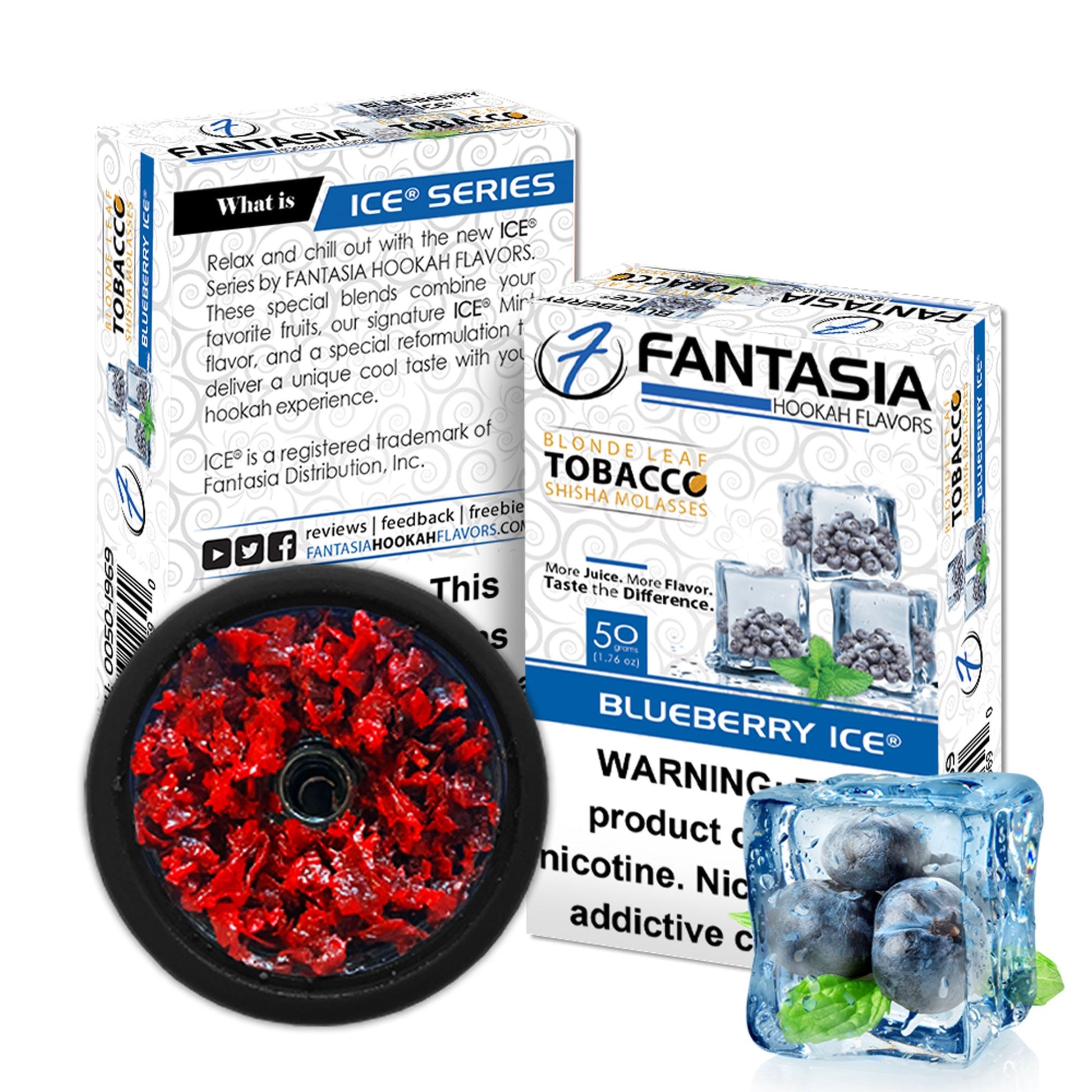 Fantasia Tobacco 50G Carton Blueberry Ice with Packaging