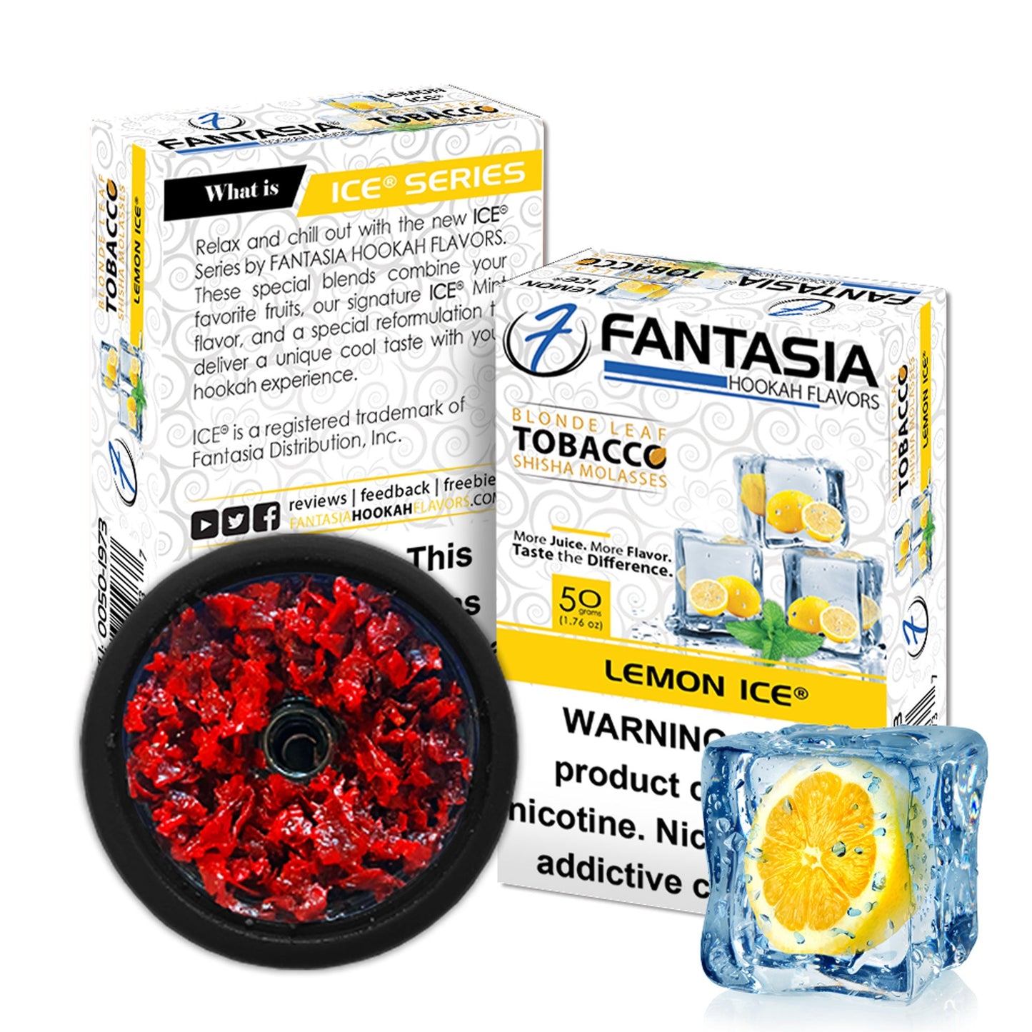 Fantasia Tobacco 50G Carton Lemon Ice with Packaging