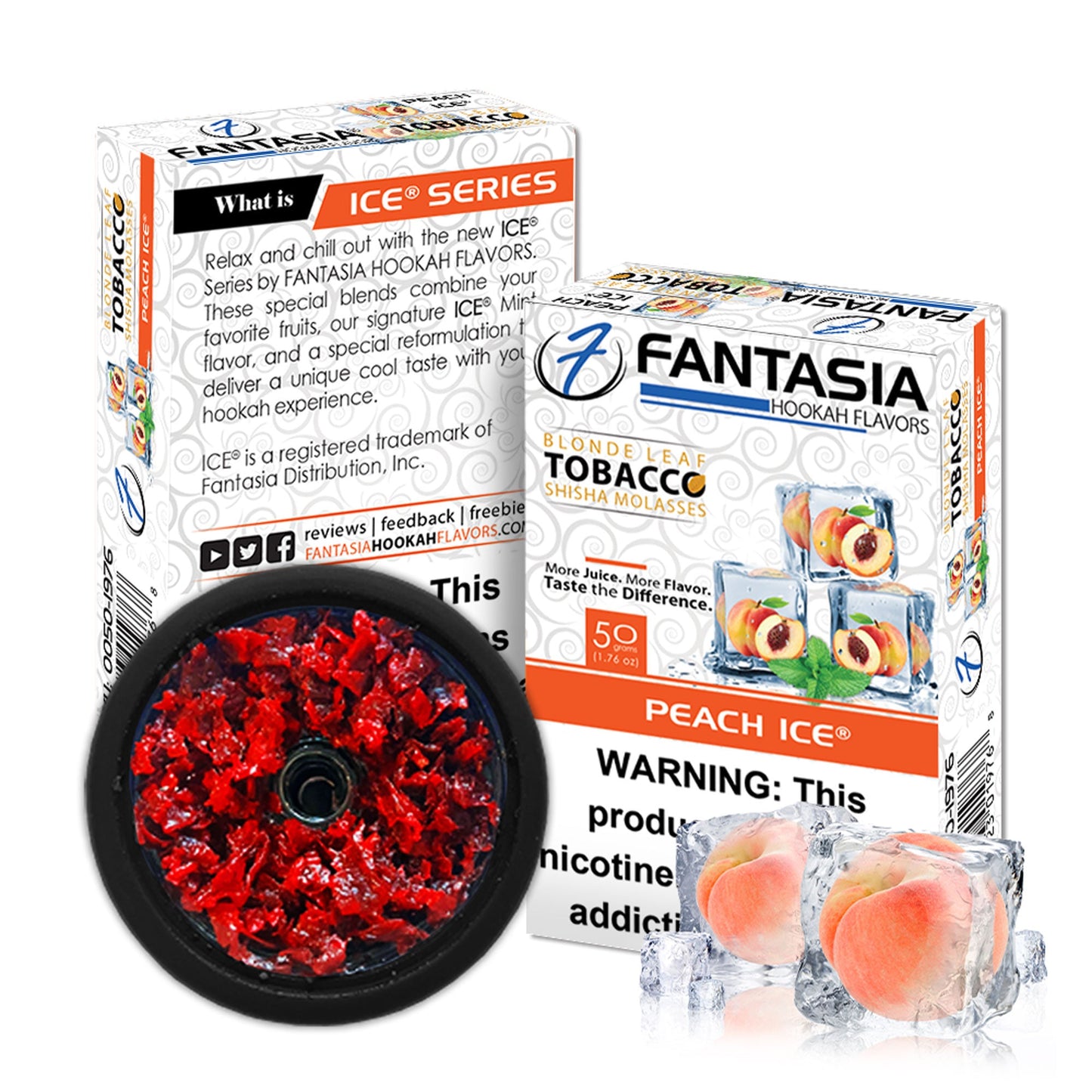 Fantasia Tobacco 50G Carton Peach Ice with Packaging
