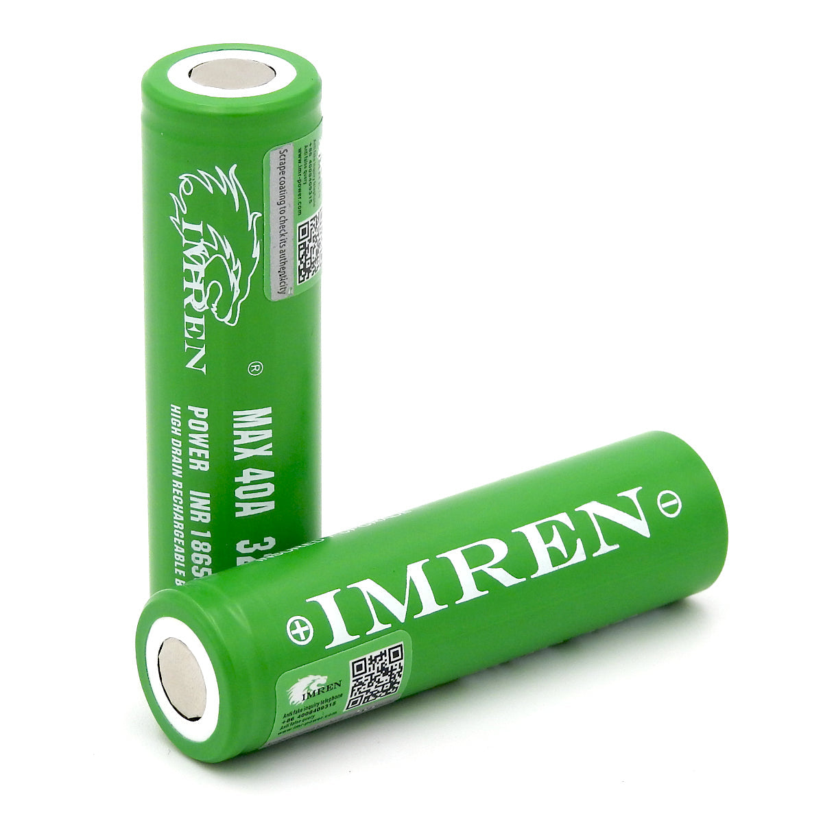 Imren 18650 3200 mAh Max 40A 2 Pack