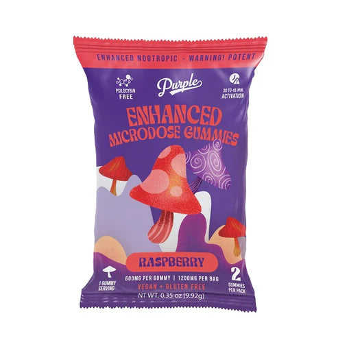 Purple Enhanced Gummies 2/20ct Raspberry