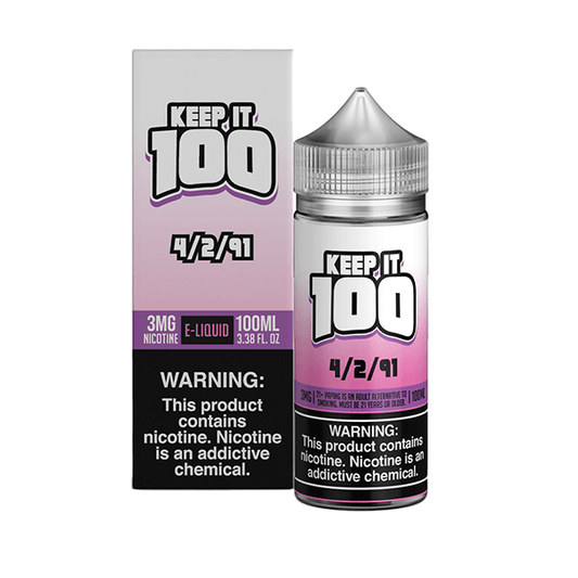 Keep It 100 TFN Series E-Liquid 6mg | 100mL (Freebase) | 4/2/91 with Packaging