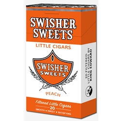 Swisher Sweets Filtered Cigars 20/10pk Peach with Packaging
