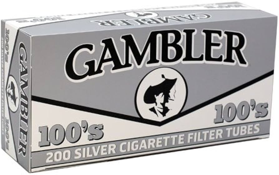 Gambler 100's Tubes 5pk Silver Packaging