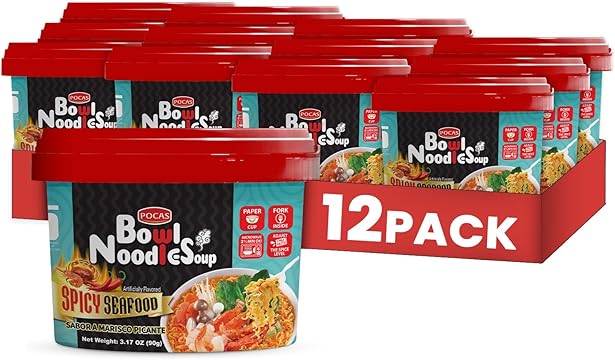 Pocas Bowl Noodle Soup Spicy Seafood