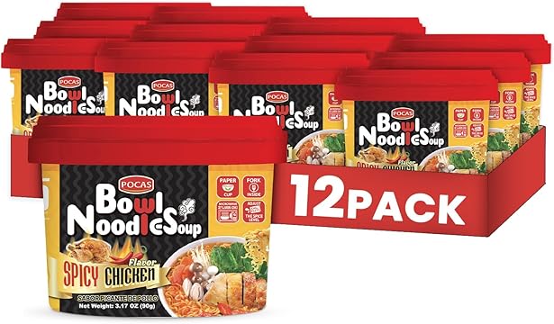 Pocas Bowl Noodle Soup Spicy Chicken
