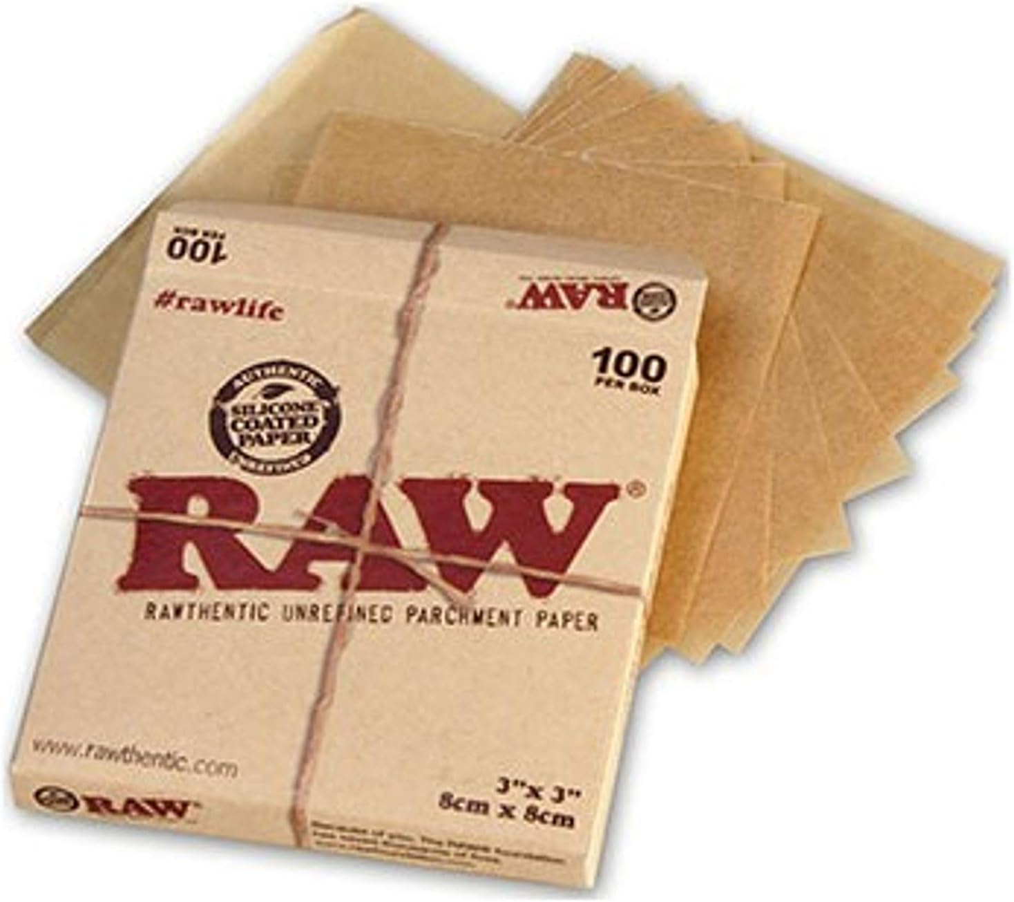 RAW Rawthentiic Unrefined Parchment Papers 100pk 3x3