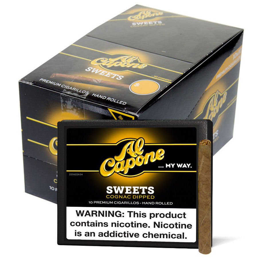 Al Capone Non Filter 10/10pk Sweets Cognac Dipped with Packaging