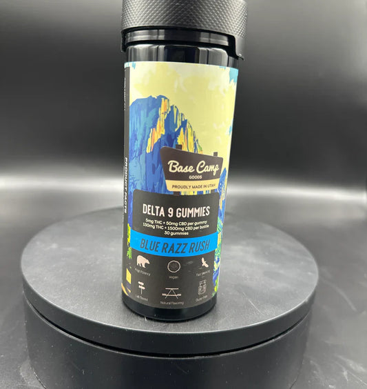 Base Camp Goods Gummies 30/6ct Blue Razz Rush