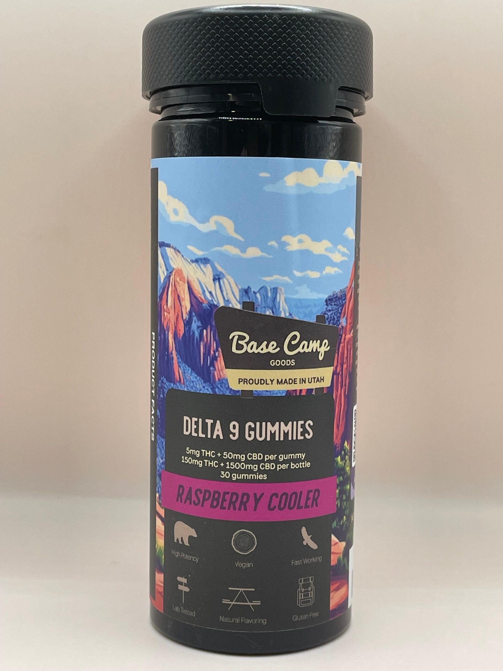 Base Camp Goods Gummies 30/6ct Raspberry Cooler 
