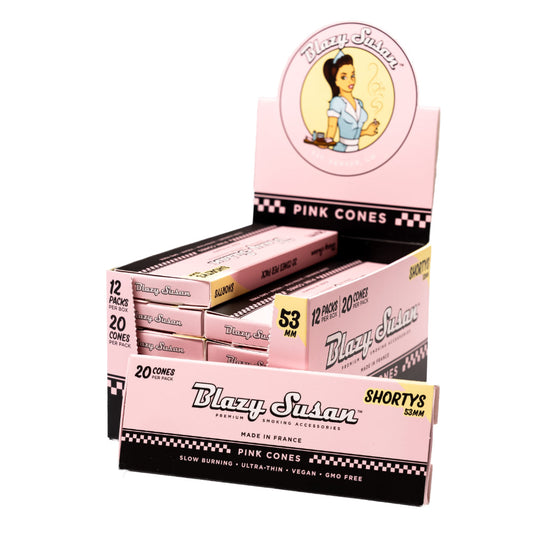 Blazy Susan Cones Shortly 53mm 20/12pk Pink with packaging