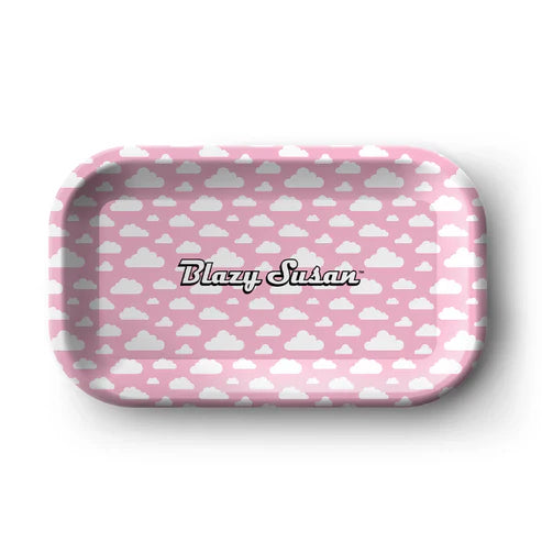 Blazy Susan Rolling Tray Medium Pink Clouds