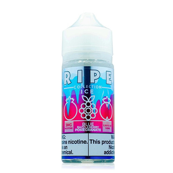 Vape 100 Ripe Series E-Liquid 100mL (Freebase) Blue Razzleberry Pomegranate ICE