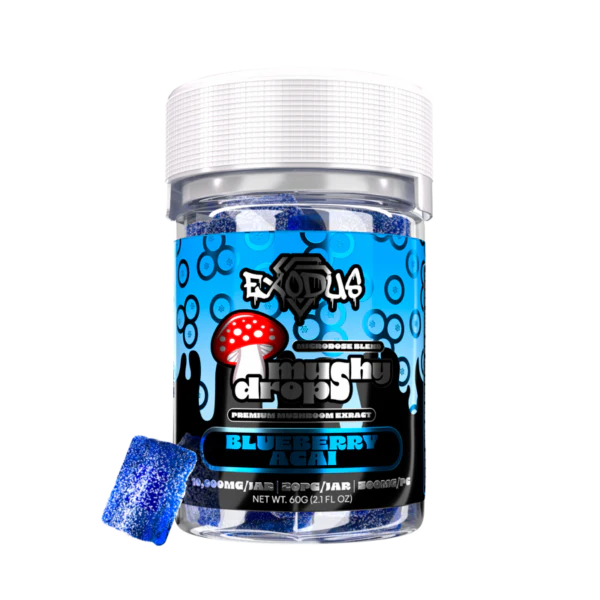 Mushy Drops Gummies 6ct Blueberry Acai