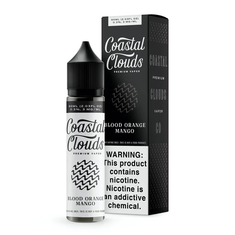 Coastal Clouds 0mg 60mL Blood Orange Mango with Packaging