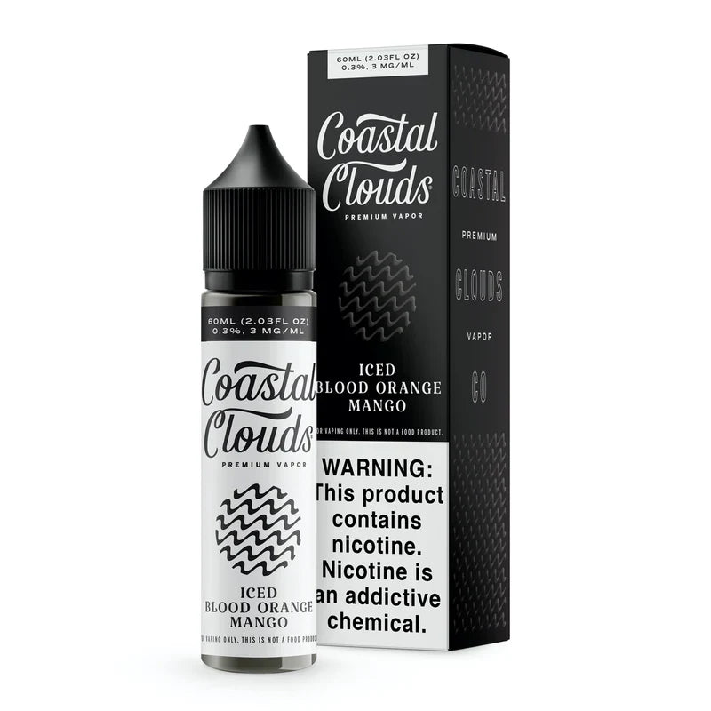 Coastal Clouds 0mg 60mL Iced Blood Orange Mango with Packaging