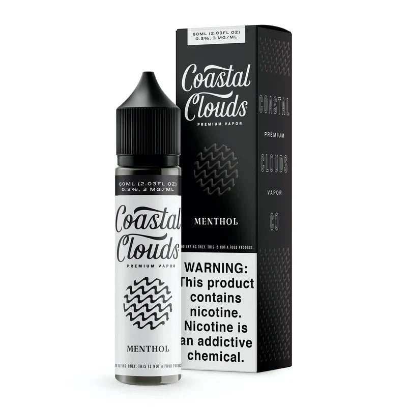 Coastal Clouds 0mg 60mL Menthol with Packaging