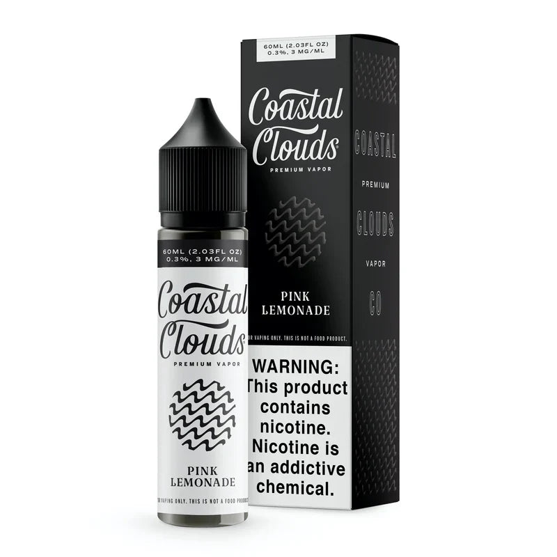 Coastal Clouds 0mg 60mL Pink Lemonade with Packaging