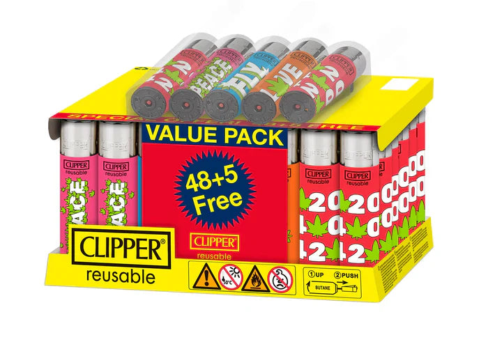 Clipper Reusable Lighter 48+5 Free Mush Words