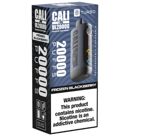 Cali Pod UL20000 6ct Frozen Blackberry with Packaging