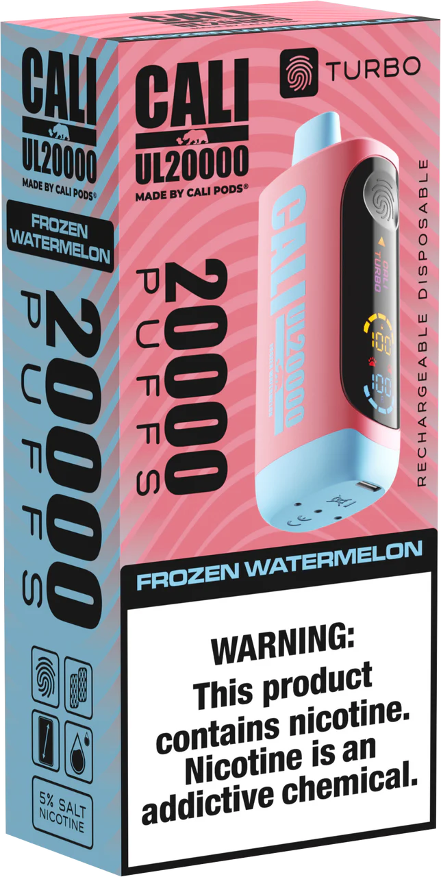 Cali Pod UL20000 6ct Frozen Watermelon with Packaging