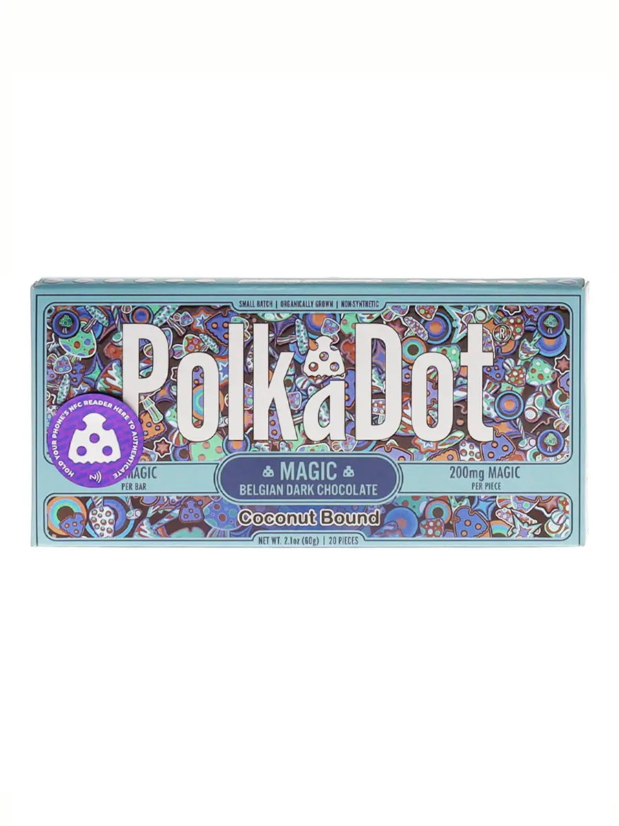 Polk A Dot Chocolate Bar 10ct Coconut Bound Packaging
