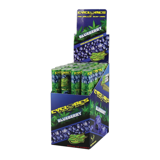 Cyclones Hemp Cones 24pk Blueberry with packaging