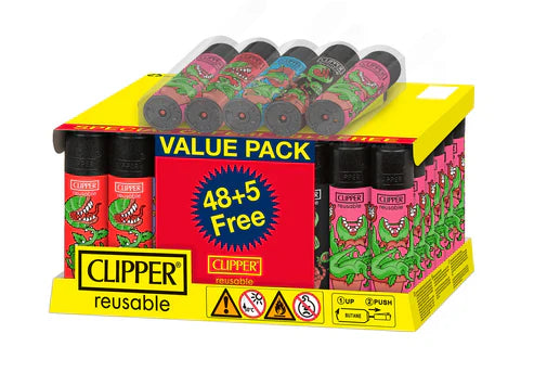 Clipper Reusable Lighter 48+5 Free Evil Plants