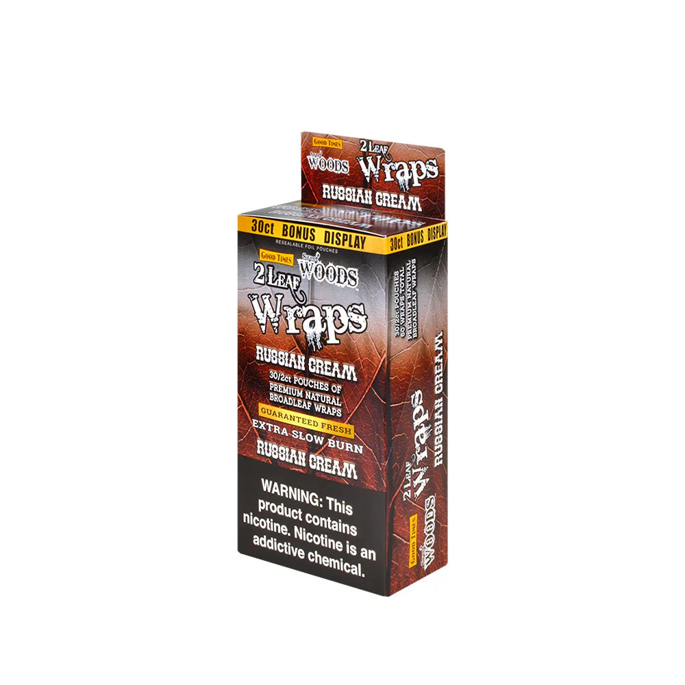 Good Times Sweet Woods Leaf Wraps 30/2ct Russian Cream Packaging