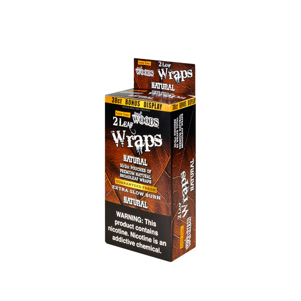 Good Times Sweet Woods Leaf Wraps 30/2ct Natural Packaging