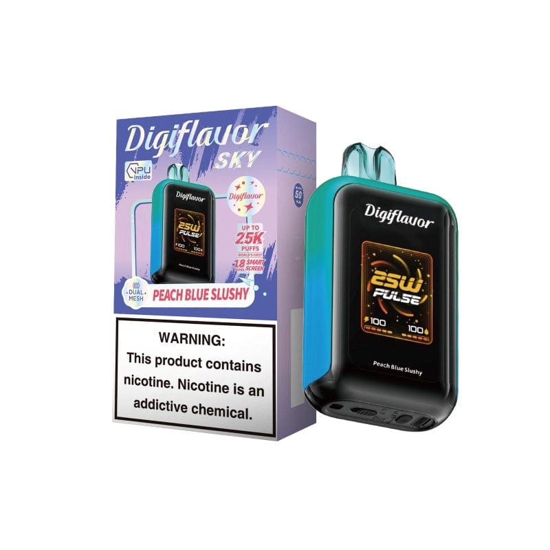 Digi Flavor Sky 25K 5ct Peach Blue Slushy with packaging