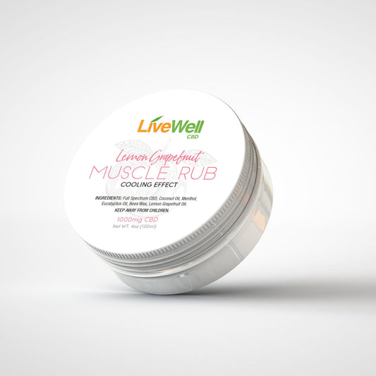 Live Well CBD Infused Muscle Rub Lemon Grapefruit