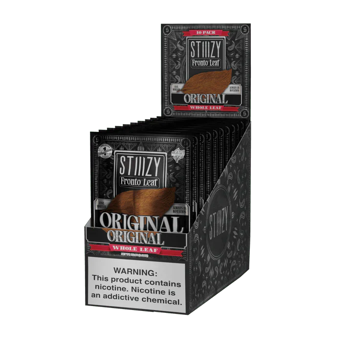 Stiizy Fronto Natural Tobacco Whole Leaf Original with Packaging