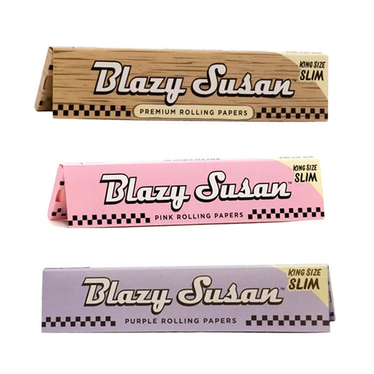 Blazy Susan Rolling Papers Slim King Size 50-Sheet Booklet (32pc Display) Group Photo